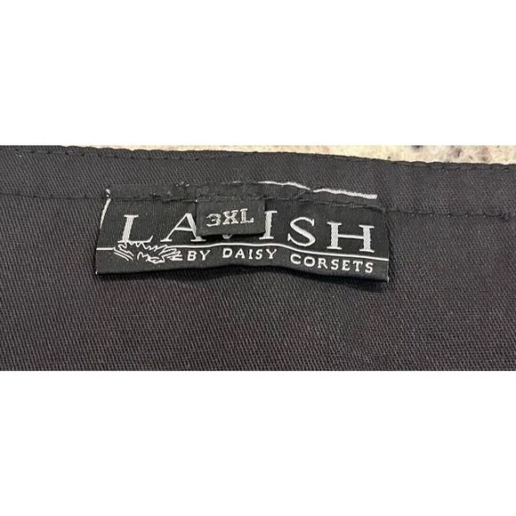 Daisy corsets Women's Black Patent Lace-up Skirt W/Lt Purple Lacing - Picture 6 of 6